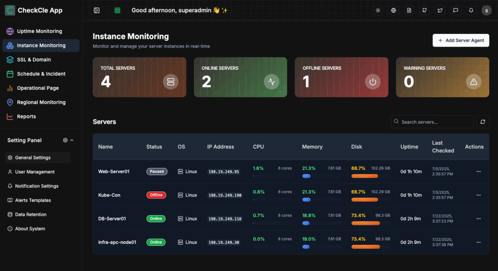 CheckCle：一款开源自托管的服务器与网站监控软件