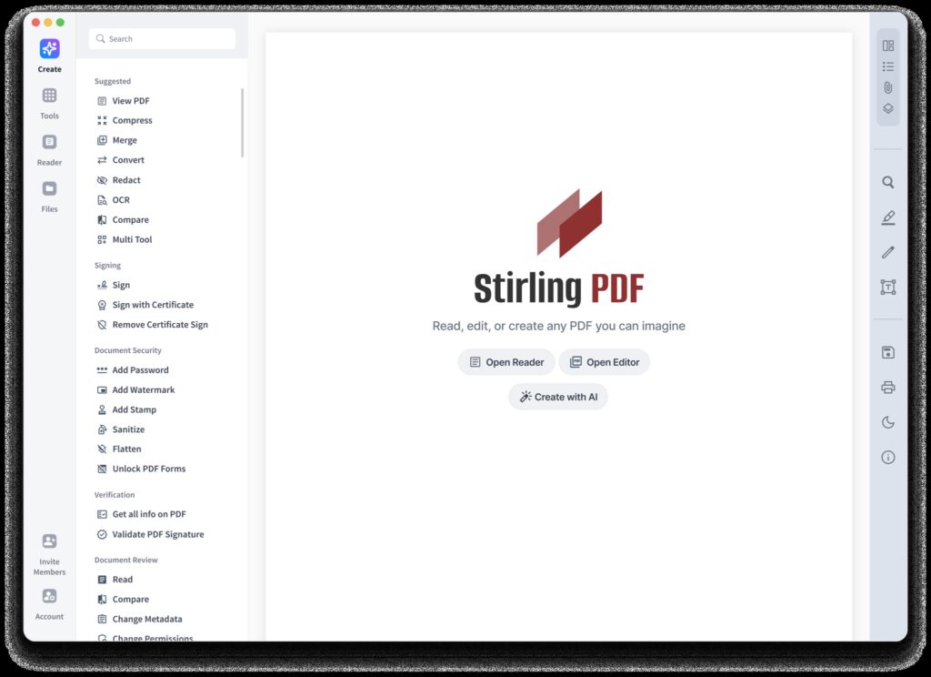 Stirling PDF- 开源全能的PDF工具包